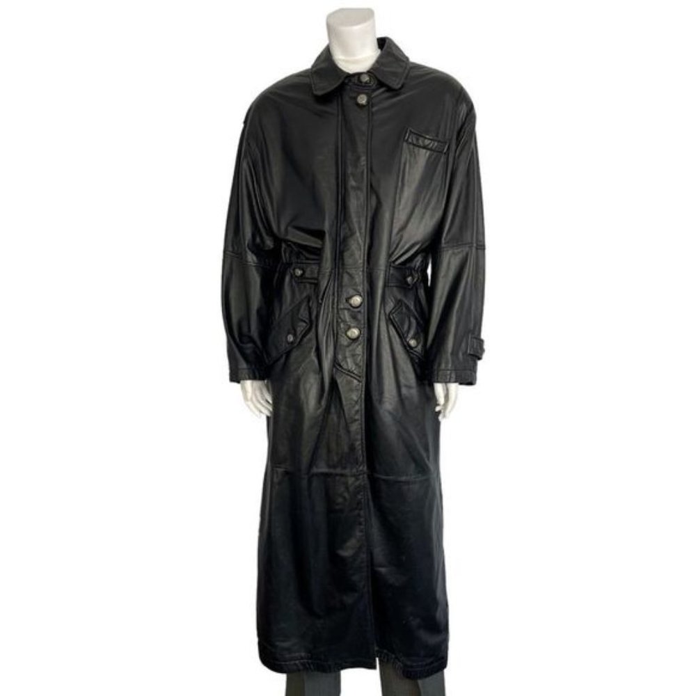 Vintage 80s Danier Long Leather Coat